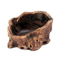 Yousheng Tree Stump Flowerpot Cement Decorative Planter Desktop Small Rustic Planter for Succulents Cactus Windowsill Shelf Decor A