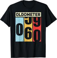 Oldometer 59-60 Juokinga 60-ojo Gimtadienio Spidometro Dovana Oldometer Dovana Unisex Marškinėlis S