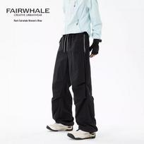 Mark Hua Fei Women's Outdoor Wide-Leg Cargo Pants S (90-100 lbs) violetinė