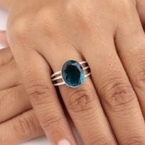 Apatite Gemstone Silver Elegant Ring Handmade 925 Sterling Silver Jewelry For Wedding, March Birthmonth Gift, Apatite Jewelry For Women RR-73-1 4