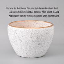 Ypač didelis skandinaviškas keramikinis gėlių vazonas, tinkamas naudoti patalpose ir balkone - Puikiai tinka orchidėjoms, sukulentams ir bonsai Medium: 18CM*15.5CM*12.5CM - Ceramic