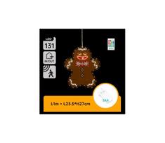 Aigostar - LED kalėdinė dekoracija 131xLED/3xAA IP44 + su nuotoliniu pulteliu meduolis 27 cm