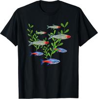 Tetros Akvariumas Neoninės Tetros Rummy Nose Tetros Žuvies Dovana Unisex Marškinėliai L