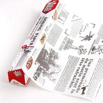 8M vintage angliškas laikraštis kepimo aliejus popierius duonai vyniojamas aliejus sugeriantis pakavimo lapas kepimo kepimo įrankis sumuštinių dešrainiams balta