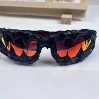 Unisex Halloween Decorative Glasses Dark Series Dropper Sunglasses Shark Teeth Avant Garde Glasses
