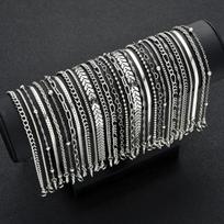 15 Piece Heart Bead Chain Bracelet Set Fashion Jewelry Women Trendy Shiny Daily Party Accessory Decorative Gift For Her