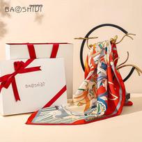 Baoshidie 100% šilko šalis ir skara 87x87 CM, 16 Momme Twill