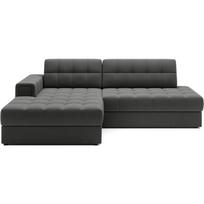Taupe spalvos iš velveto sulankstoma kampinė sofa (su kairiuoju kampu/su gultu) Blezalt – ELTAP