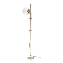 Žalvario spalvos pastatomas šviestuvas (aukštis 147 cm) su stiklo gaubtu Bubble – Hübsch