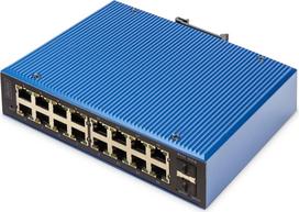 DIGITUS Switch 16+2-Port L2 managed  Gigabit Ethernet PoE | DN-651159 | 4016032490234
