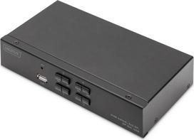 DIGITUS KVM Switch, 4K60HZ, 4x1 DP in, 1x DP USB out | DS-12891 | 4016032487876