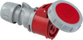 CEE connector 4x32A (3P+PE) 6h IP67 SHARK TT with cap red 2242-6TT | 9003399590436