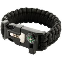 Paracord išgyvenimo apyrankė M-Tac, juoda