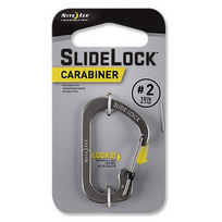Metalinis karabinas NITE IZE SLIDELOCK 2, sidabrinis
