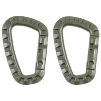 Plastikinis karabinas, žalias, 7mm x 8,5cm, 2vnt