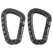 Plastikinis karabinas, juodas, 7mm x 8,5cm, 2vnt