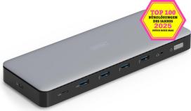 DIGITUS Docking USB-C->HDMI,DP,USBA,USBC,RJ45,DC,Audio silbe | DA-70918 | 4016032497776