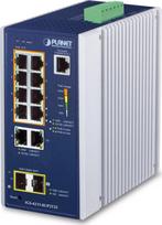 PLANET IGS-4215-8UP2T2S valdomas L2/L4 Gigabitinis Ethernet (10/100/1000) tinklo jungiklis su PoE, aliuminis, Blue | IGS-4215-8UP2T2S | 4711605287005