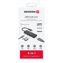 Swissten 4in1 USB-C Hub Multi-port laptop docking station 100W / HDMI 4K / 2x USB-A 44040201