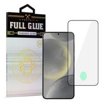 Apsauginis stiklas HARD Full Glue 5D skirtas Samsung Galaxy S24 BLACK (with fingerprint unlock)