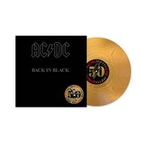 Vinilinė plokštelė LP AC/DC - Back In Black, Gold Nugget Vinyl, Limited Edition, 180g, + Artwork Print, 50th Anniversary, Remastered