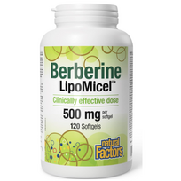 Natural Factors Berberine LipoMicel 500 mg 120 softgels