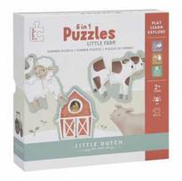 Dėlionė Little Dutch Dėlionių rinkinys Kaime 6vnt