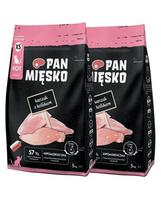 PAN MIŠKO Vištiena su triušiu jauniems katinams sausas maistas XS 2x5 kg