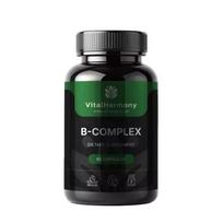 Vitalharmony B Complex Vitamino B kompleksas, 90 kapsulių