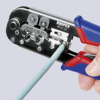 Knipex laidų antgalių užspaudimo replės RJ11/12, RJ45, 975110