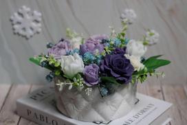Muilo gėlių puokštė VIOLETINĖ PASAKA