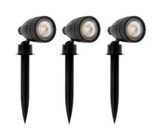Eglo 31028 - komplektas 3x LED RGBW lauko šviestuvai NEMA-C, 1xGU10/5W/230V, IP44, juodi, su nuotoliniu pultu