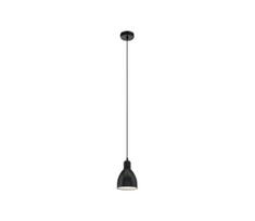 Eglo 55243 - Pakabinamas šviestuvas ant laido PRIDDY 1xE27/60W/230V juodas