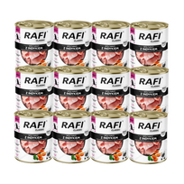 DOLINA NOTECI Šlapias maistas šunims Rafi Classic su kalakutiena 12x800g