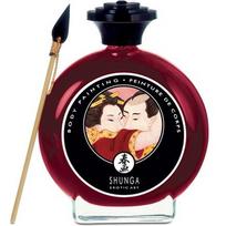 SHUNGA MASSAGE CREAM SHUNGA - STRAWBERRY AND CAVA BODY PAINTING