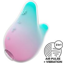 SATISFYER AIR PULSE SATISFYER - MERMAID VIBES STIMULATOR & VIBRATOR MINT AND PINK