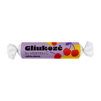 Gliukozė su vitaminu C, vyšnių skonio, 10vnt