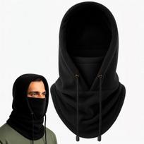 Žieminis balaklava su gobtuvu – 2 viename kepurė ir šalikas NEEDIVYOU, juodas