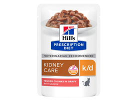 Hill’s Prescription Diet k/d konservai katėms Inkstų priežiūrai su lašiša 12x85g