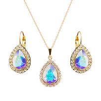Papuošalų rinkinys moterims DiamondSky „Celestial Drop (Aurora Borealis)“ su Swarovski kristalais