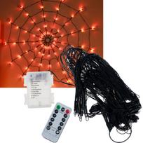 Dekoratyvinė lempučių girlianda Voratinklis 70 LED, oranžinė
