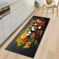 Ingredientų ir prieskonių raštas Namų virtuvės grindų kilimėliai Dekoras prie durų Grindų kilimėliai 50x80cm
