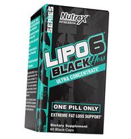 Riebalų degintojas moterims, itin koncentruotas, Lipo-6 Black Hers Ultra concentrate, Nutrex 60 kaps. (02152006) 60caps