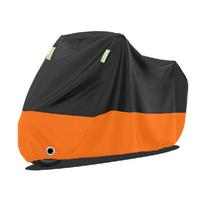 Yra: 190T poliesterio motociklo uždangalas - Apsaugantis nuo saulės, lietaus ir dulkių S (Fits up to 1.6m) juoda/oranžinė