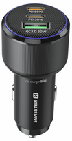 Swissten PD 2x USB-C / USB Car Charger 95W with USB-C - USB-C Cable 1m