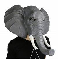 Afrikos dramblio latekso kaukė Adult size pilka