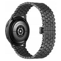 Beline 22 mm metalinė korėta laikrodžio apyrankė, juoda