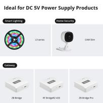SONOFF MAITINIMO ŠALTINIS 5V USB TYPE-E F GREITO VEIKIMO ELEKTROS SISTEMOMS, Balta