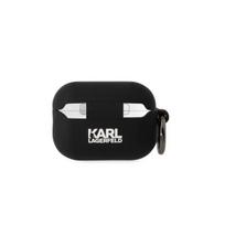 „Airpods Pro 2 NFT Anti-Shock“ silikono dėklas su žiedu Karl Lagerfeld Black
