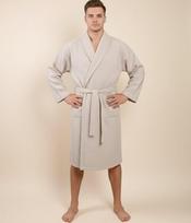 Chalatas moterims/vyrams Textile Idea, rusvas